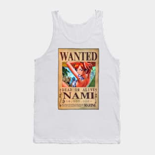 Nami Wanted Poster with 16 million berries Tank Top